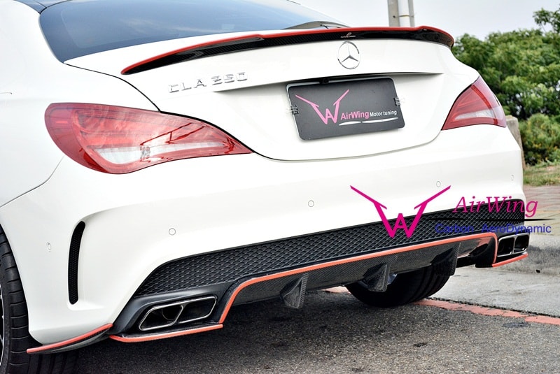 Benz W117 CLA45-CLA250 revo carbon rear diffuser 01